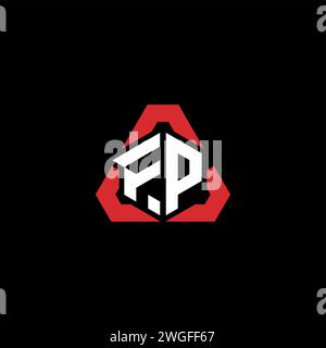 FP initial logo modern and futuristic concept for esport or gaming logo Stock Vector