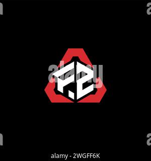 FZ initial logo modern and futuristic concept for esport or gaming logo Stock Vector