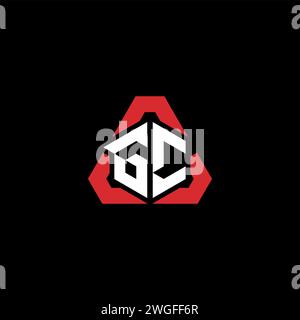 GC initial logo modern and futuristic concept for esport or gaming logo Stock Vector