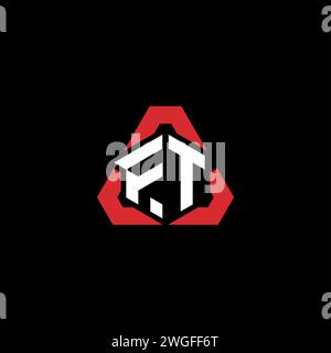 FT initial logo modern and futuristic concept for esport or gaming logo Stock Vector