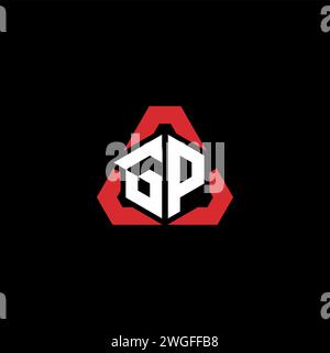 GP initial logo modern and futuristic concept for esport or gaming logo Stock Vector