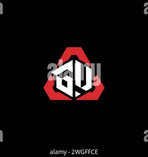 GU initial logo modern and futuristic concept for esport or gaming logo Stock Vector