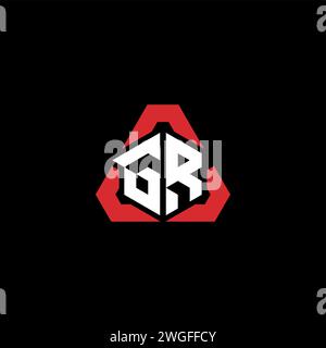 GR initial logo modern and futuristic concept for esport or gaming logo Stock Vector