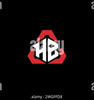 HB initial logo modern and futuristic concept for esport or gaming logo Stock Vector