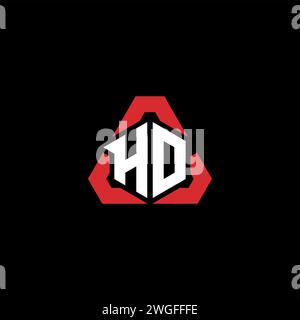 HD initial logo modern and futuristic concept for esport or gaming logo Stock Vector