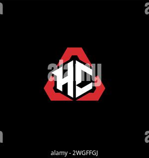 HC initial logo modern and futuristic concept for esport or gaming logo Stock Vector