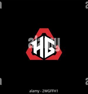 HG initial logo modern and futuristic concept for esport or gaming logo Stock Vector