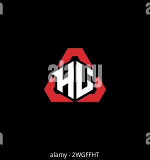 HL initial logo modern and futuristic concept for esport or gaming logo Stock Vector