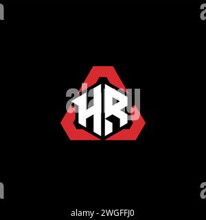 HR initial logo modern and futuristic concept for esport or gaming logo Stock Vector