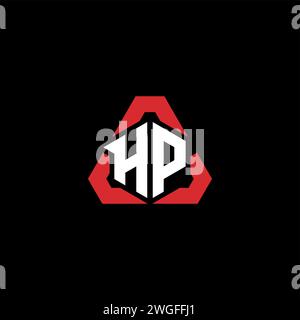 HP initial logo modern and futuristic concept for esport or gaming logo Stock Vector
