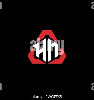 HM initial logo modern and futuristic concept for esport or gaming logo Stock Vector