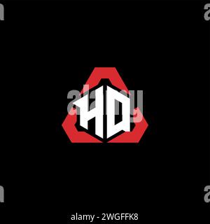 HQ initial logo modern and futuristic concept for esport or gaming logo Stock Vector