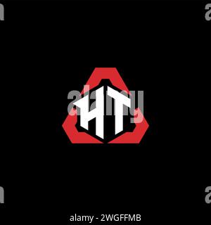HT initial logo modern and futuristic concept for esport or gaming logo Stock Vector