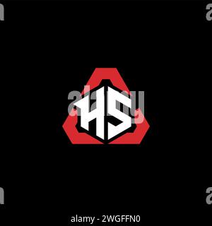 HS initial logo modern and futuristic concept for esport or gaming logo Stock Vector
