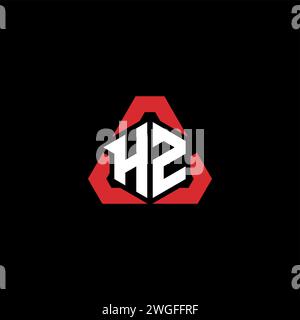 HZ initial logo modern and futuristic concept for esport or gaming logo Stock Vector