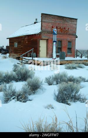 Fort Rock General Store, Fort Rock Homestead Village, Christmas Valley National Back Country Byway, Oregon Stock Photo