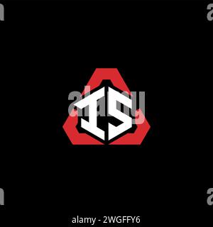 IS initial logo modern and futuristic concept for esport or gaming logo Stock Vector