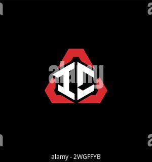 IC initial logo modern and futuristic concept for esport or gaming logo Stock Vector