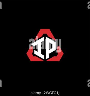 IP initial logo modern and futuristic concept for esport or gaming logo Stock Vector