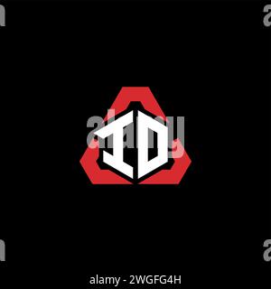 ID initial logo modern and futuristic concept for esport or gaming logo Stock Vector