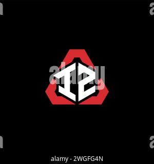 IZ initial logo modern and futuristic concept for esport or gaming logo Stock Vector