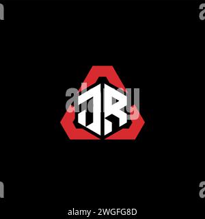 JR initial logo modern and futuristic concept for esport or gaming logo Stock Vector