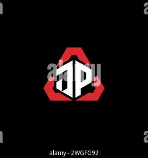 JP initial logo modern and futuristic concept for esport or gaming logo Stock Vector