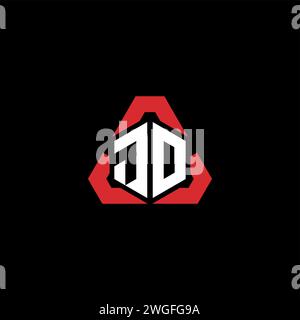 JD initial logo modern and futuristic concept for esport or gaming logo Stock Vector