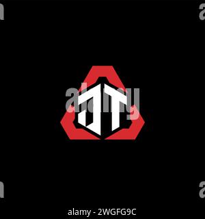 JT initial logo modern and futuristic concept for esport or gaming logo Stock Vector