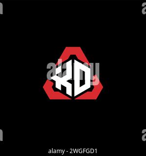 KD initial logo modern and futuristic concept for esport or gaming logo Stock Vector