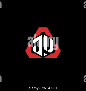 JU initial logo modern and futuristic concept for esport or gaming logo Stock Vector