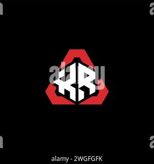 KR initial logo modern and futuristic concept for esport or gaming logo Stock Vector