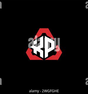 KP initial logo modern and futuristic concept for esport or gaming logo Stock Vector