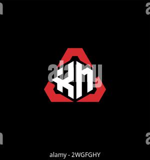 KM initial logo modern and futuristic concept for esport or gaming logo Stock Vector