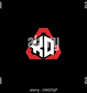 KQ initial logo modern and futuristic concept for esport or gaming logo Stock Vector