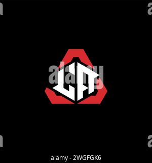 LA initial logo modern and futuristic concept for esport or gaming logo Stock Vector