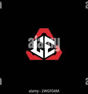 LE initial logo modern and futuristic concept for esport or gaming logo Stock Vector