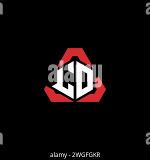 LD initial logo modern and futuristic concept for esport or gaming logo Stock Vector