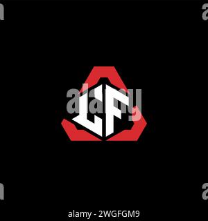 LF initial logo modern and futuristic concept for esport or gaming logo Stock Vector