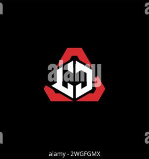 LJ initial logo modern and futuristic concept for esport or gaming logo Stock Vector