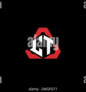 LT initial logo modern and futuristic concept for esport or gaming logo Stock Vector