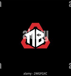 MB initial logo modern and futuristic concept for esport or gaming logo Stock Vector