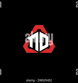 MD initial logo modern and futuristic concept for esport or gaming logo Stock Vector