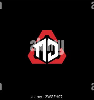 MJ initial logo modern and futuristic concept for esport or gaming logo Stock Vector