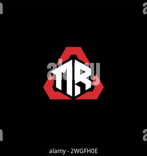 MR initial logo modern and futuristic concept for esport or gaming logo Stock Vector