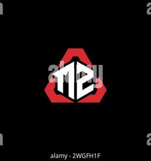 MZ initial logo modern and futuristic concept for esport or gaming logo Stock Vector