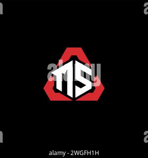 MS initial logo modern and futuristic concept for esport or gaming logo Stock Vector