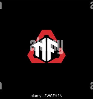 NF initial logo modern and futuristic concept for esport or gaming logo Stock Vector