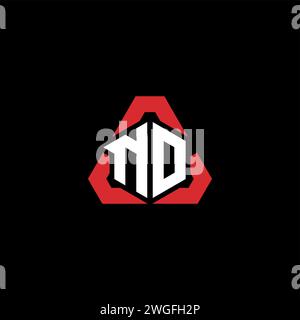 ND initial logo modern and futuristic concept for esport or gaming logo Stock Vector