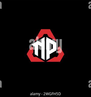 NP initial logo modern and futuristic concept for esport or gaming logo Stock Vector